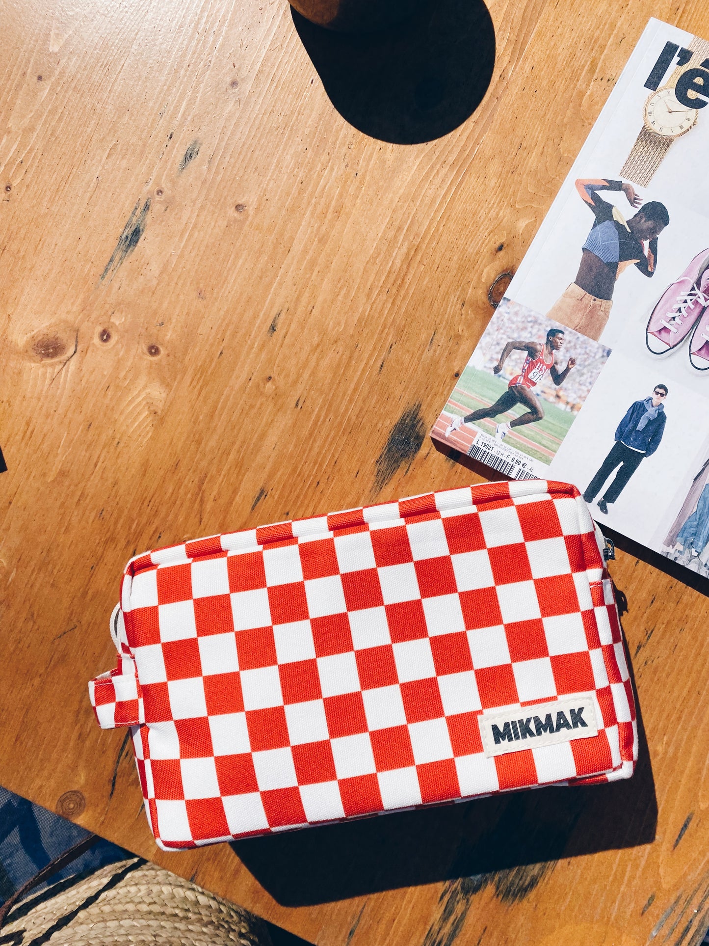 Pochette - Damier rouge et blanc