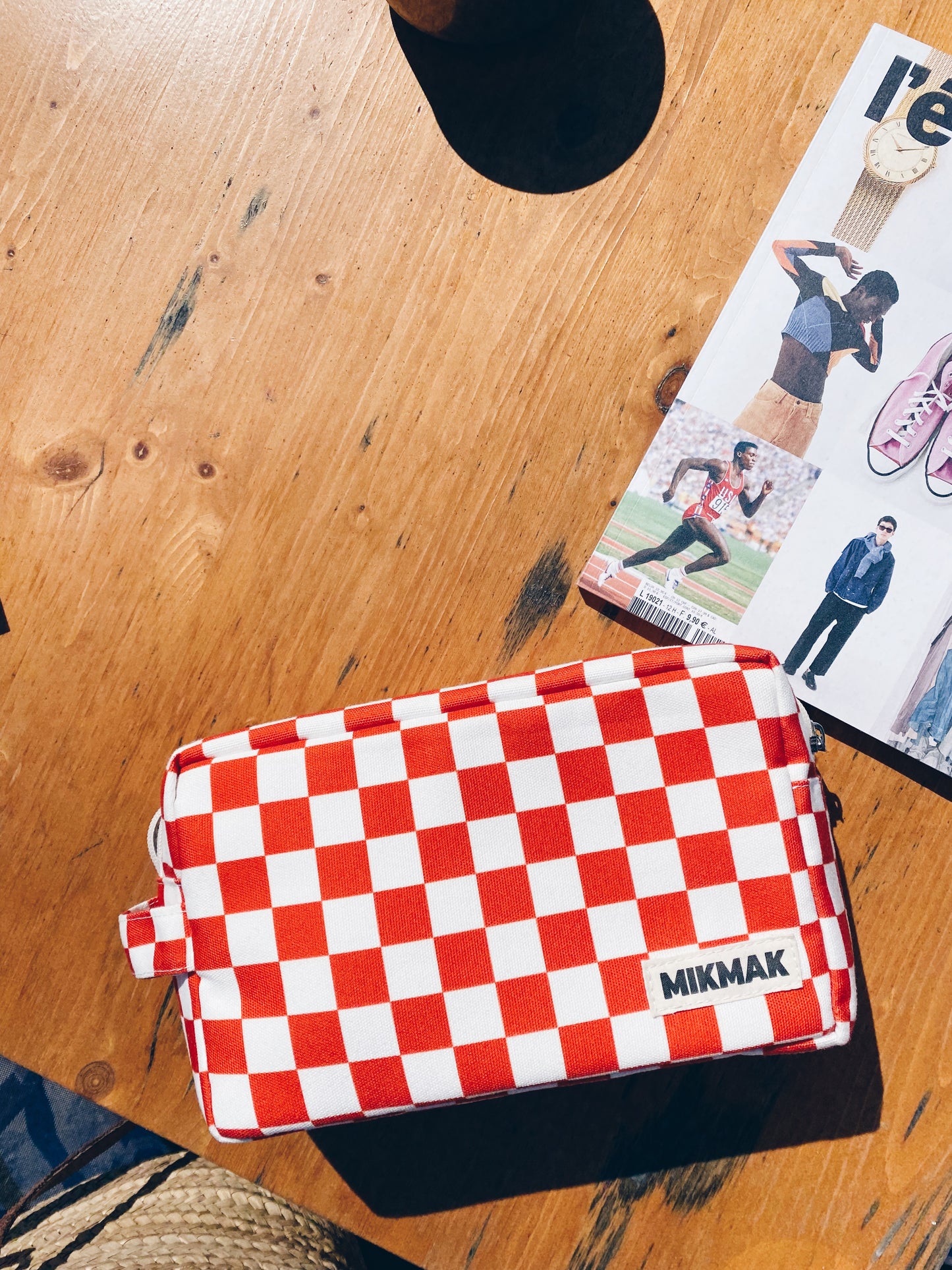 La trousse de toilette isotherme - Damier rouge et blanc